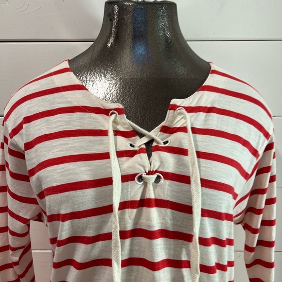 ❤️ PART TWO – Red & Cream Striped Top – Size S - Picture 4 of 10
